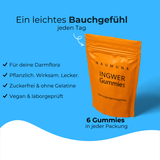 Ingwer Gummies mit Chicorée für unterwegs