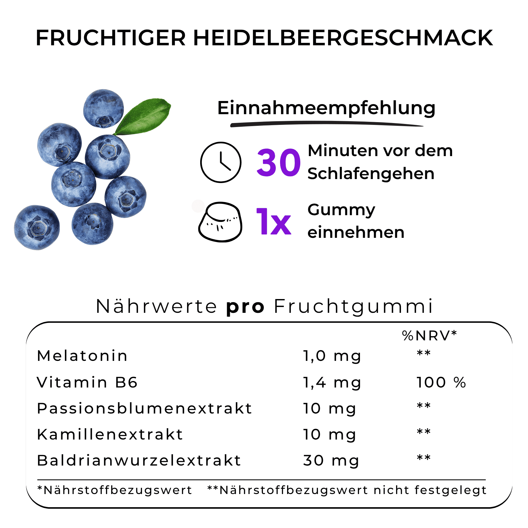 Melatonin Einschlaf-Gummies Mini | 6 Stück