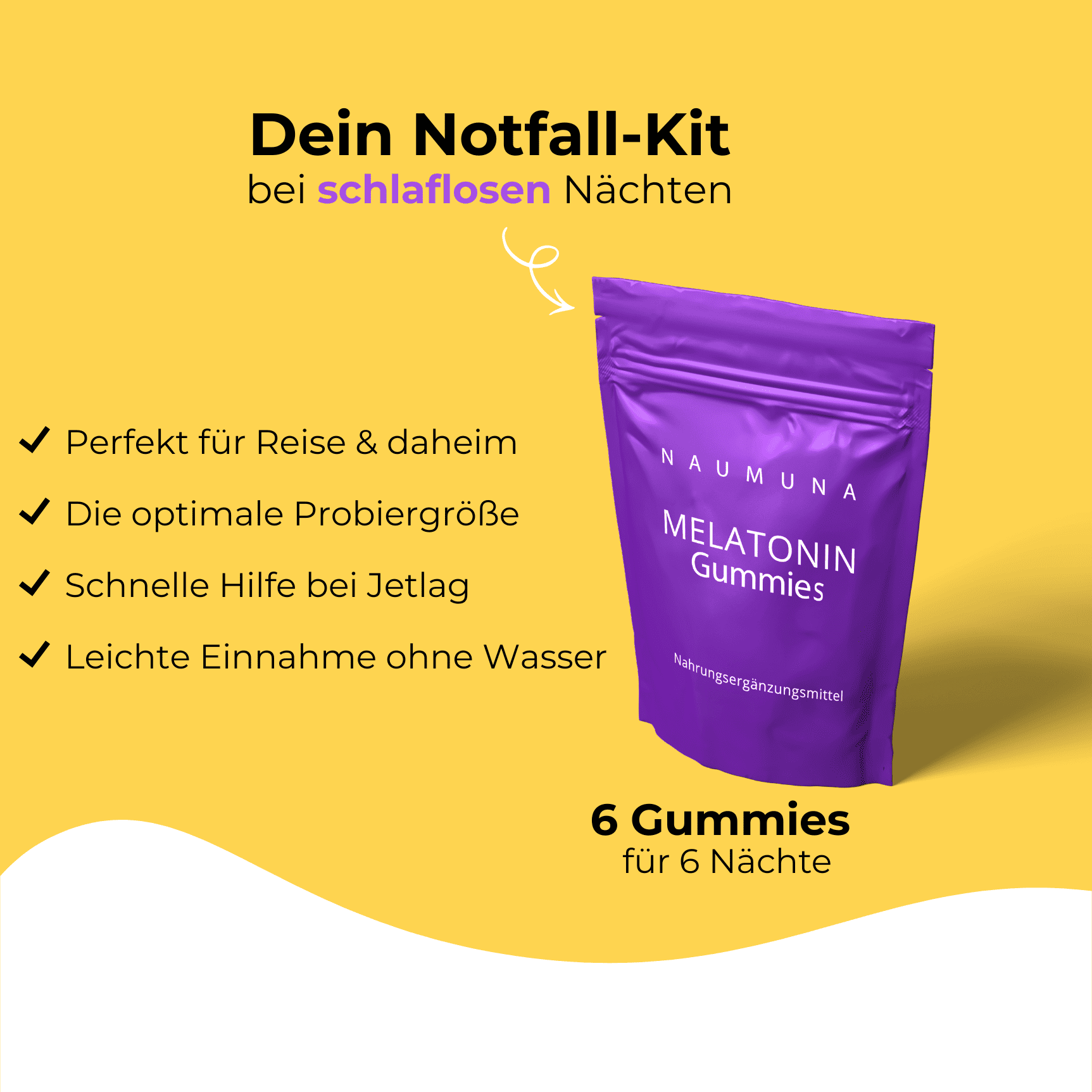 Melatonin Einschlaf-Gummies Mini | 6 Stück