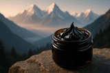 Shilajit Harz im Glas aus dem Himalaya-Gebirge